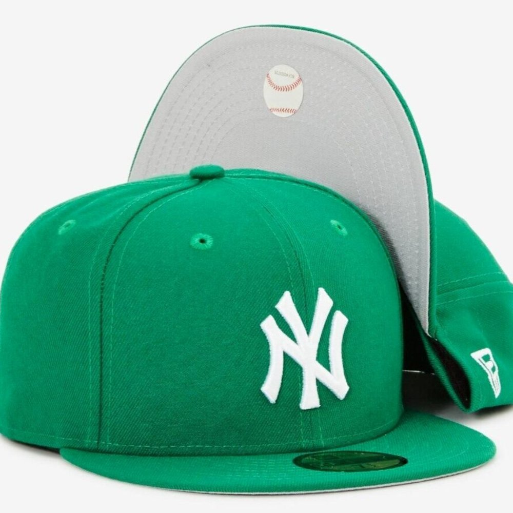 New Era New York Yankees 59FIFTY Fitted Hat Cap Kelly Green 7 1/4 - Picture 1 of 4